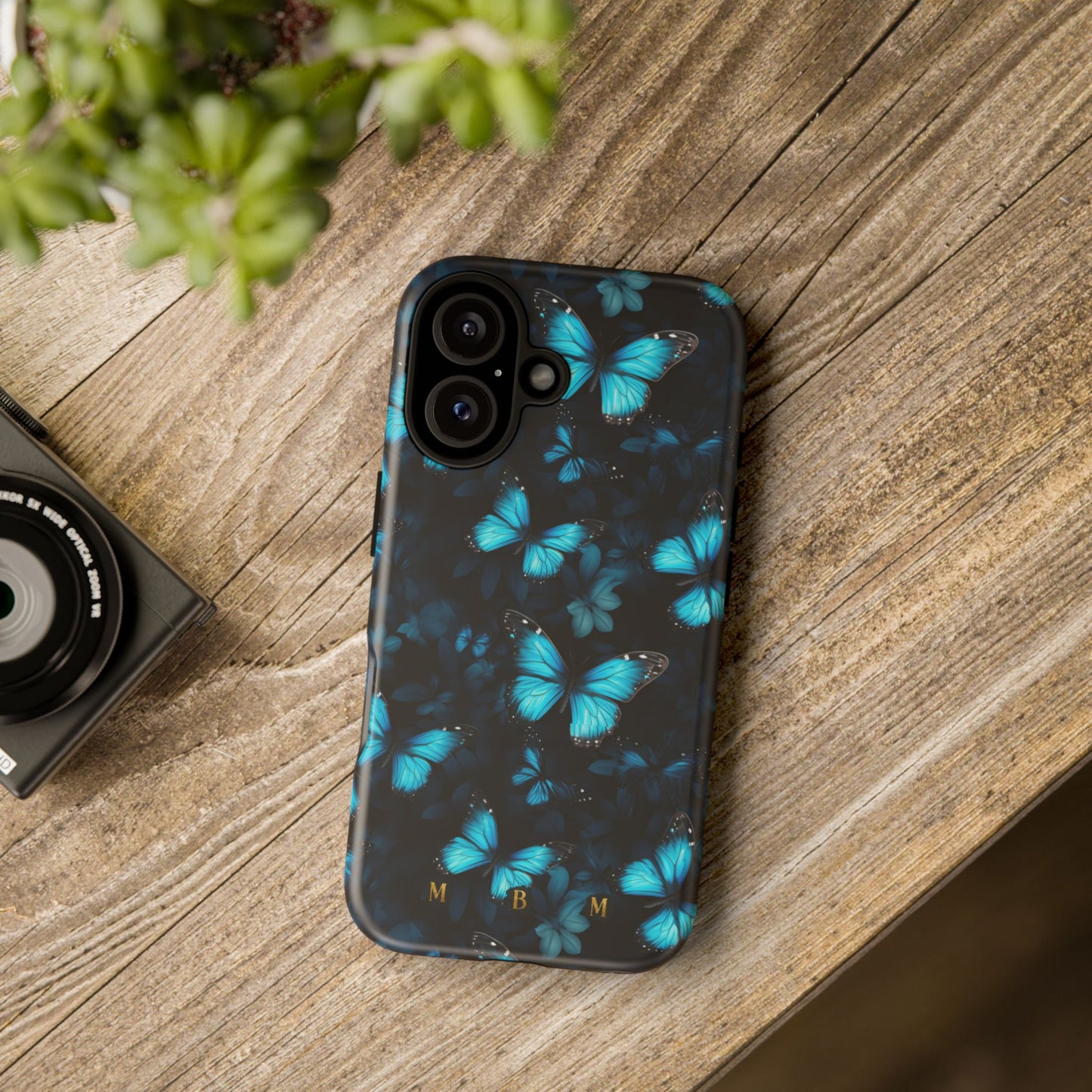 Blue Butterflies iPhone Tough Case