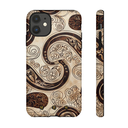 Sepia Scroll iPhone Tough Case
