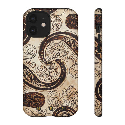 Sepia Scroll iPhone Tough Case