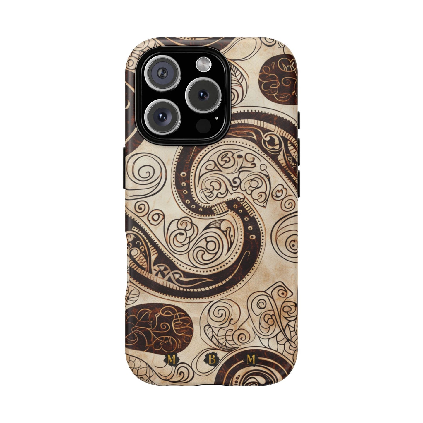 Sepia Scroll iPhone Tough Case