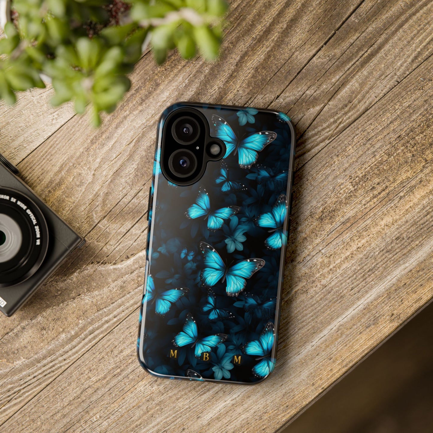 Blue Butterflies iPhone Tough Case