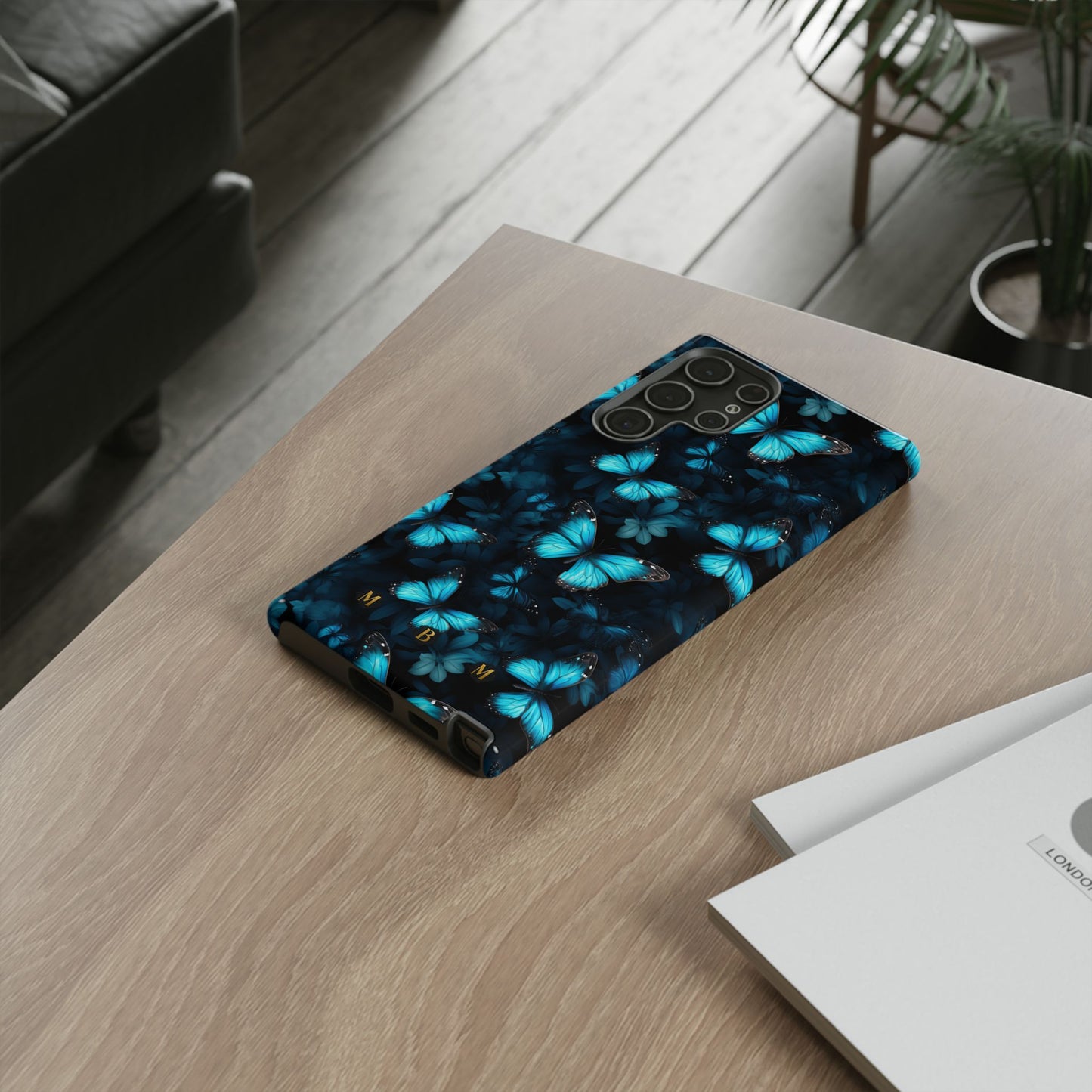 Blue Butterflies Samsung Galaxy S Tough Case