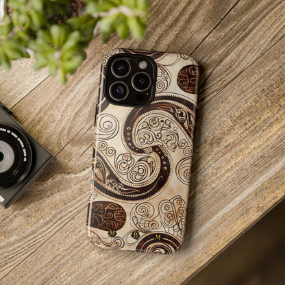 Sepia Scroll iPhone Tough Case