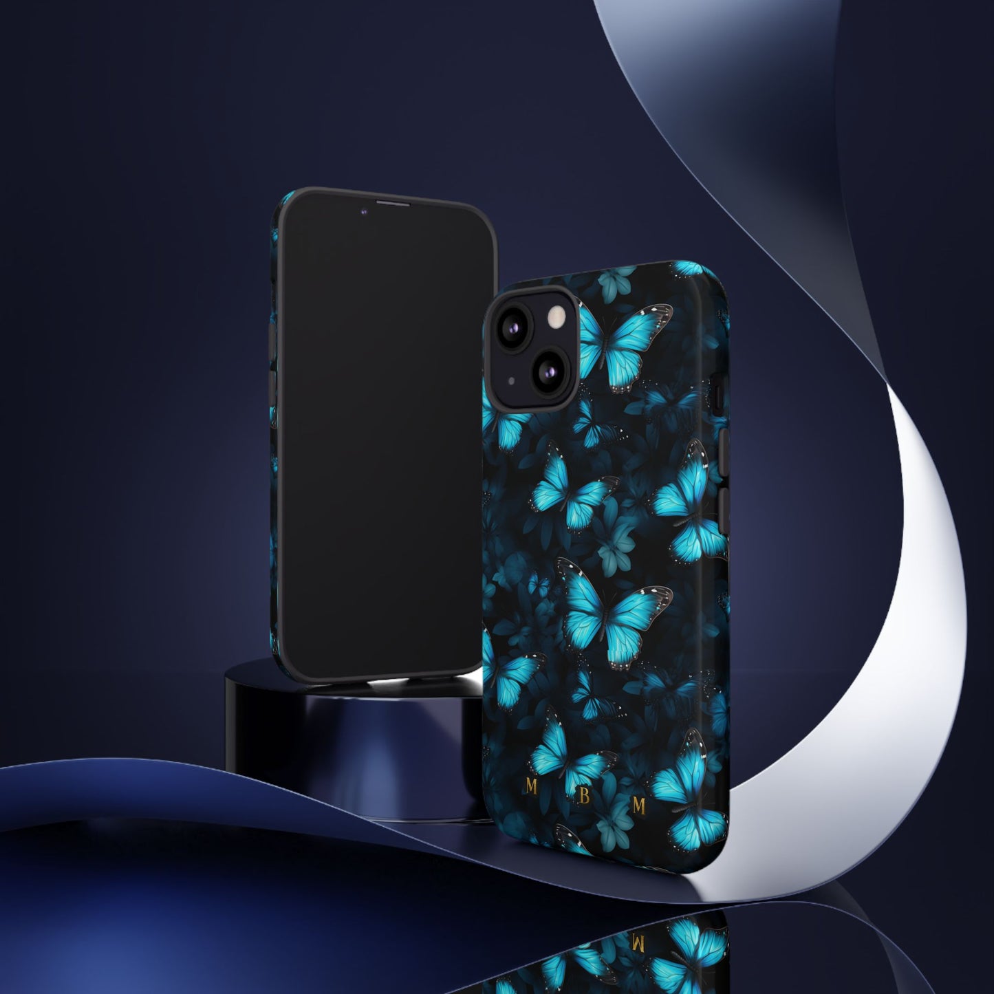 Blue Butterflies iPhone Tough Case
