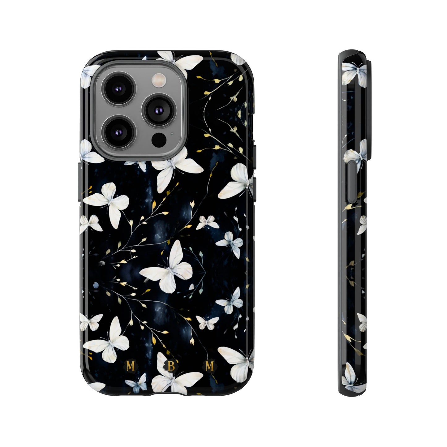 White Butterflies iPhone Tough Case