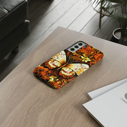 Vintage Orange Samsung Galaxy S Tough Case