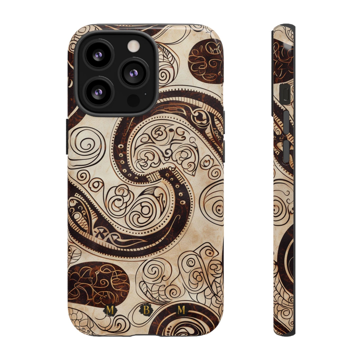 Sepia Scroll iPhone Tough Case