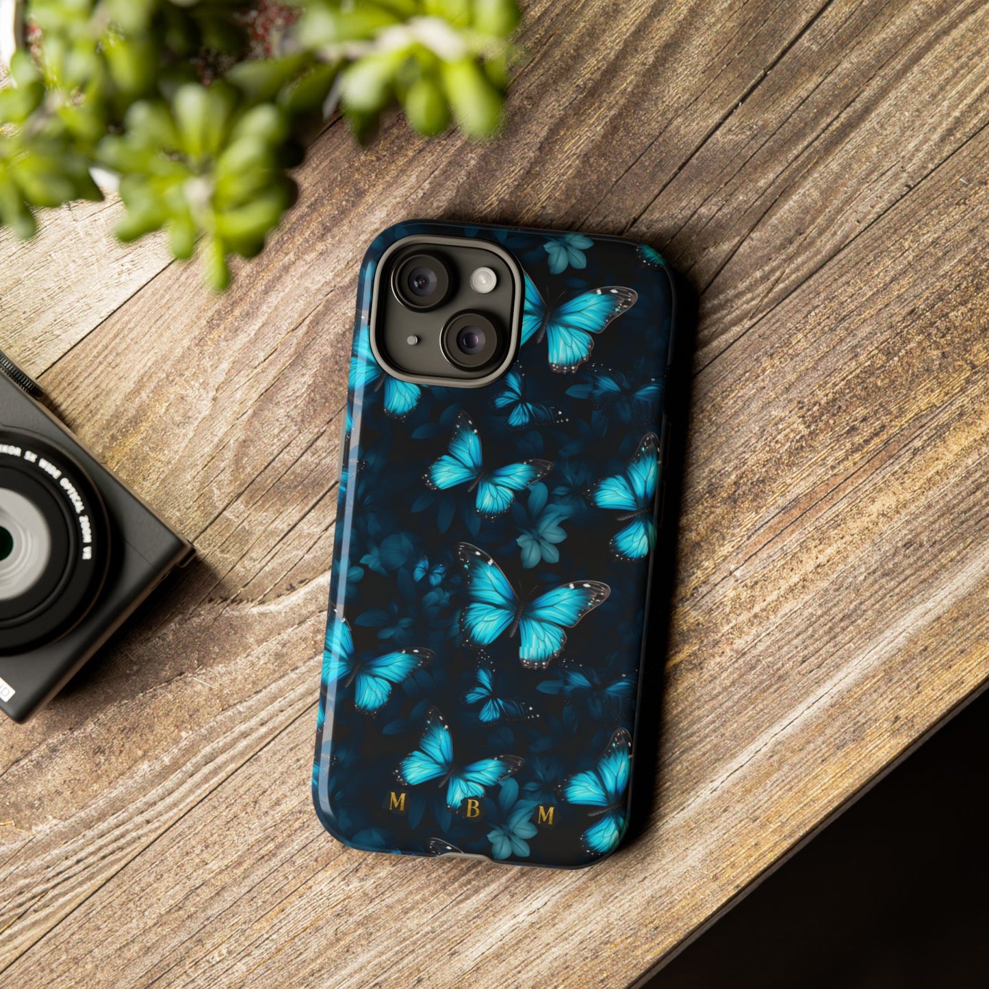 Blue Butterflies iPhone Tough Case