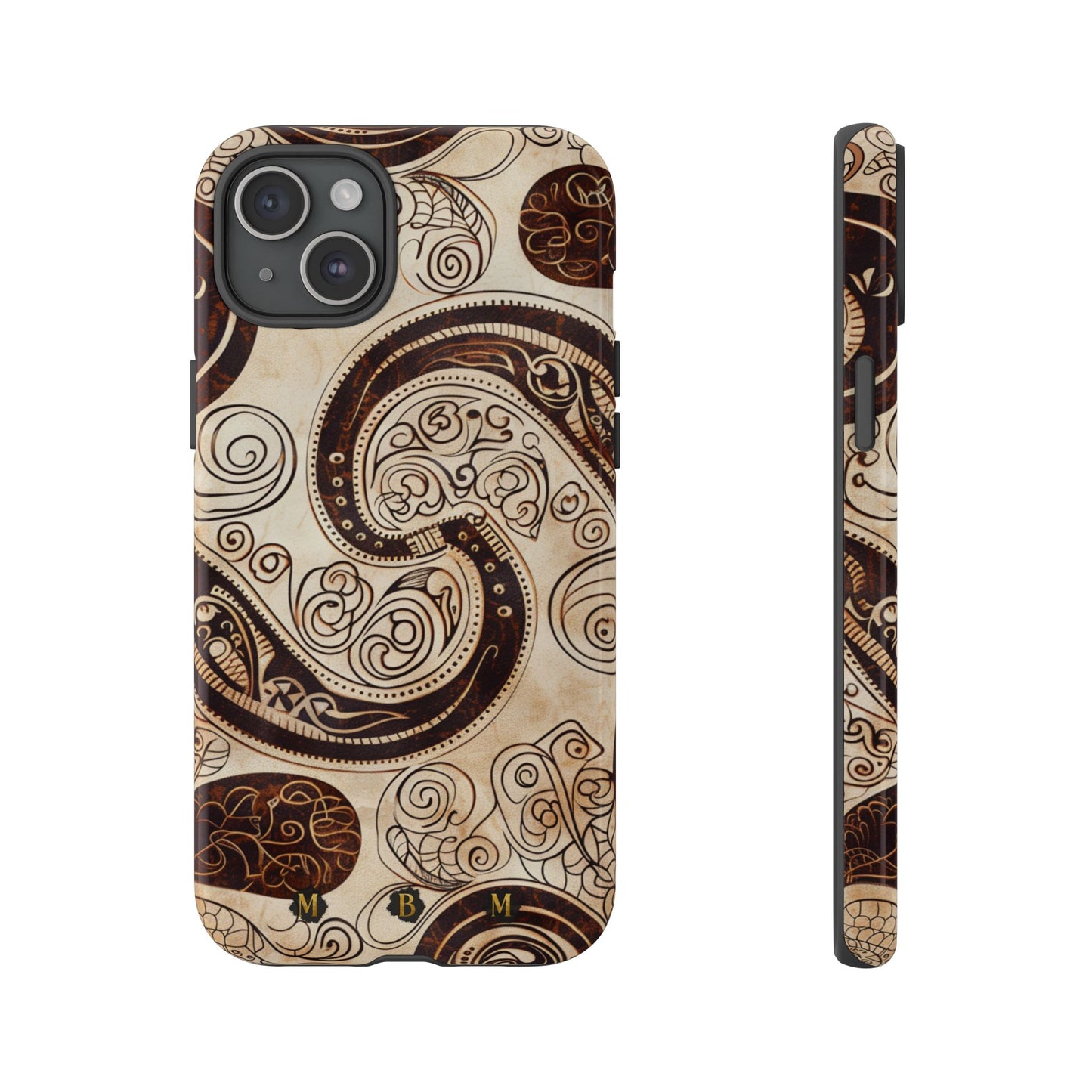 Sepia Scroll iPhone Tough Case