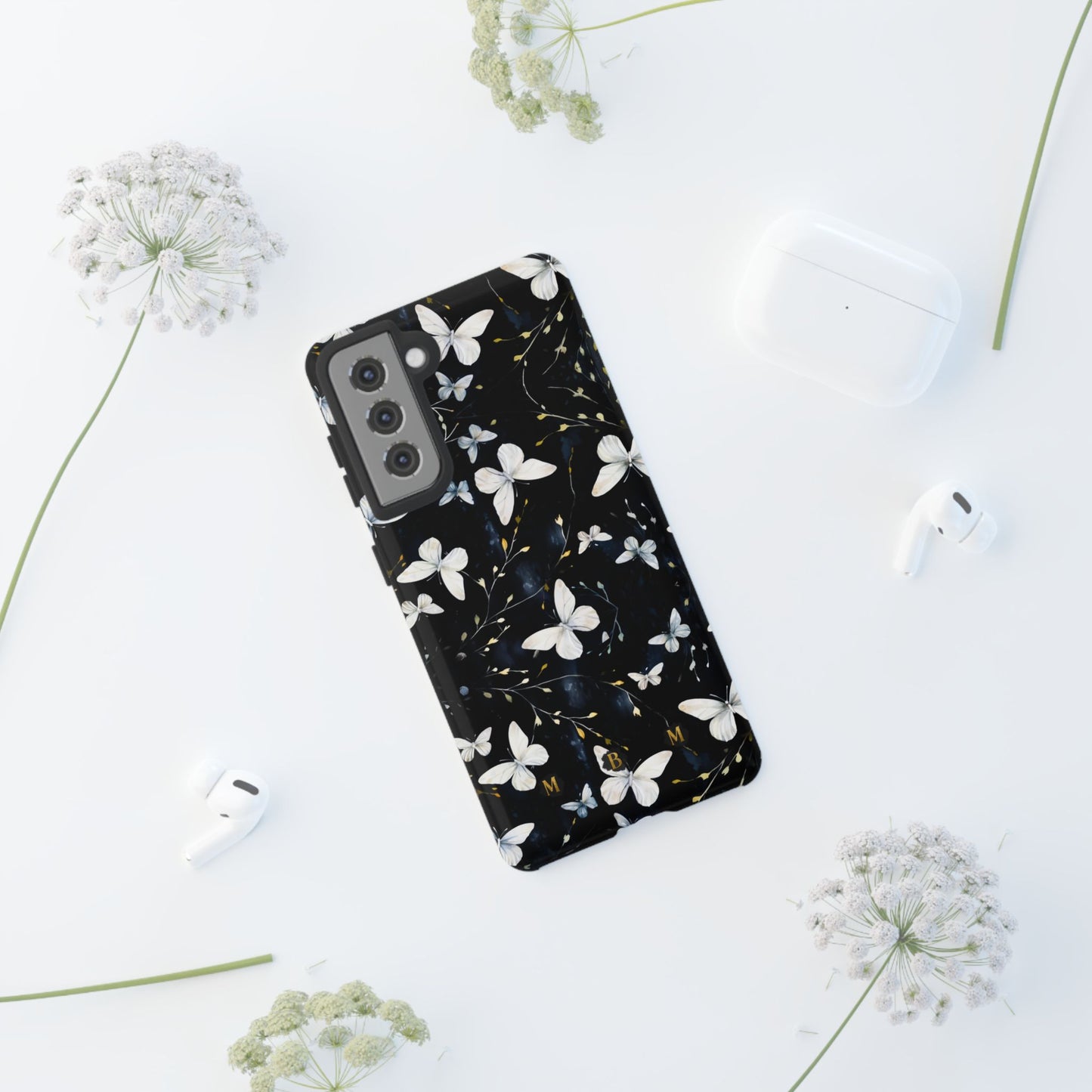 White Butterflies Samsung Galaxy S Tough Case