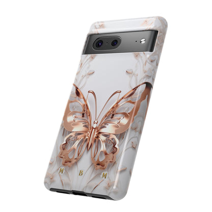 Rose Gold Butterfly Google Pixel Tough Case