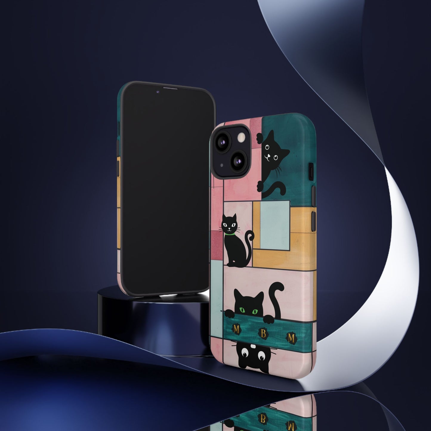 Block Cats iPhone Tough Case