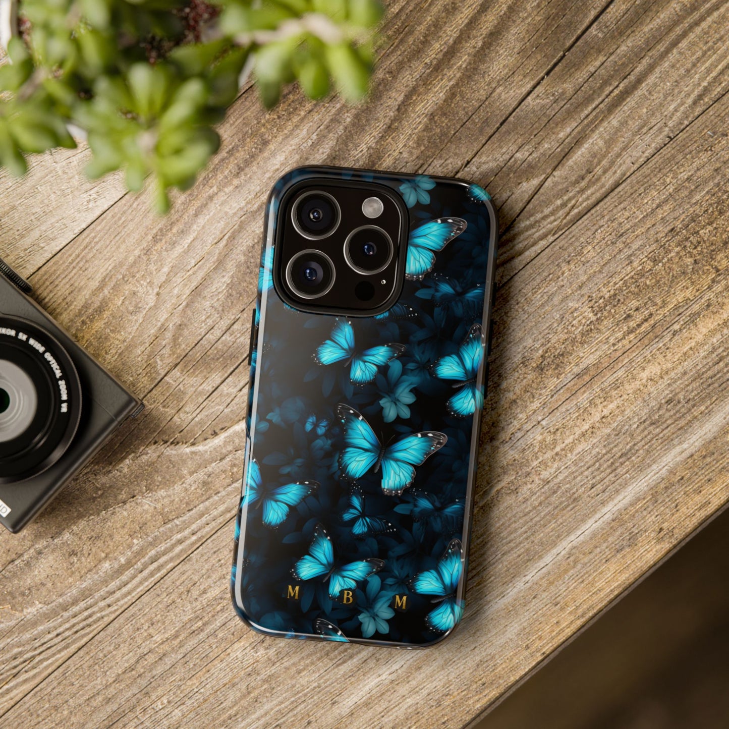 Blue Butterflies iPhone Tough Case