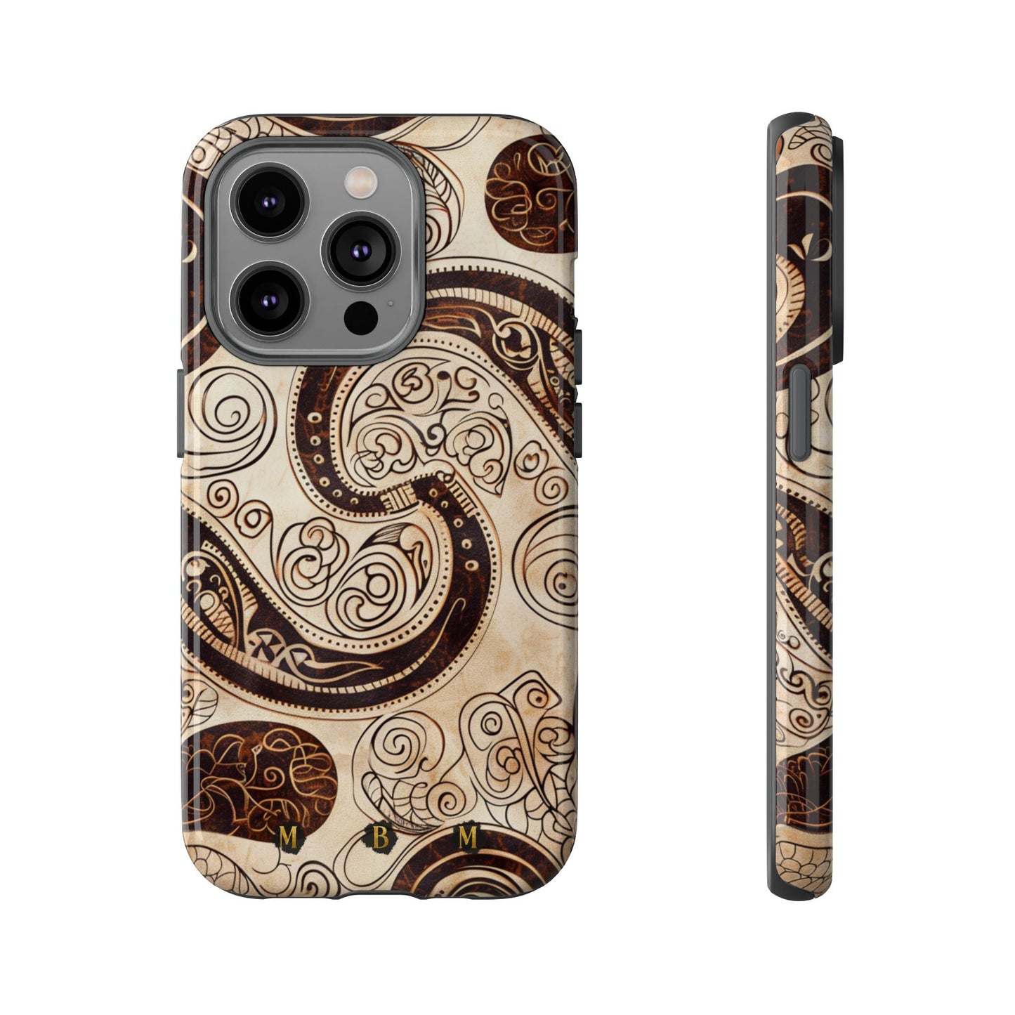 Sepia Scroll iPhone Tough Case