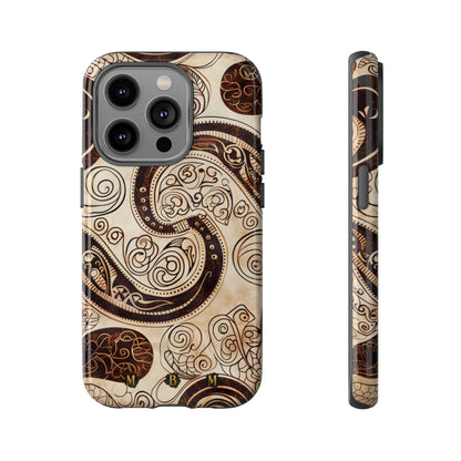 Sepia Scroll iPhone Tough Case