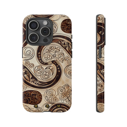 Sepia Scroll iPhone Tough Case