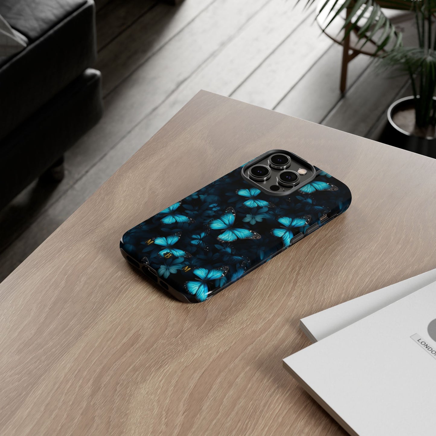 Blue Butterflies iPhone Tough Case