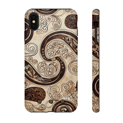 Sepia Scroll iPhone Tough Case
