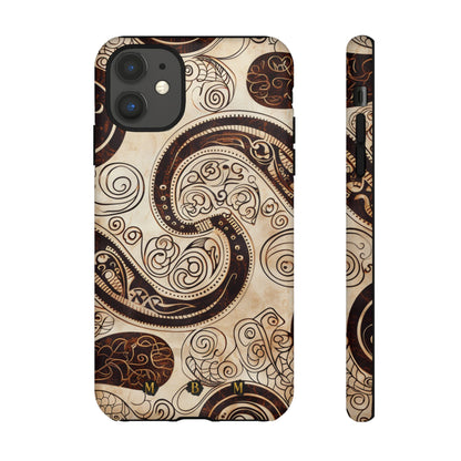 Sepia Scroll iPhone Tough Case