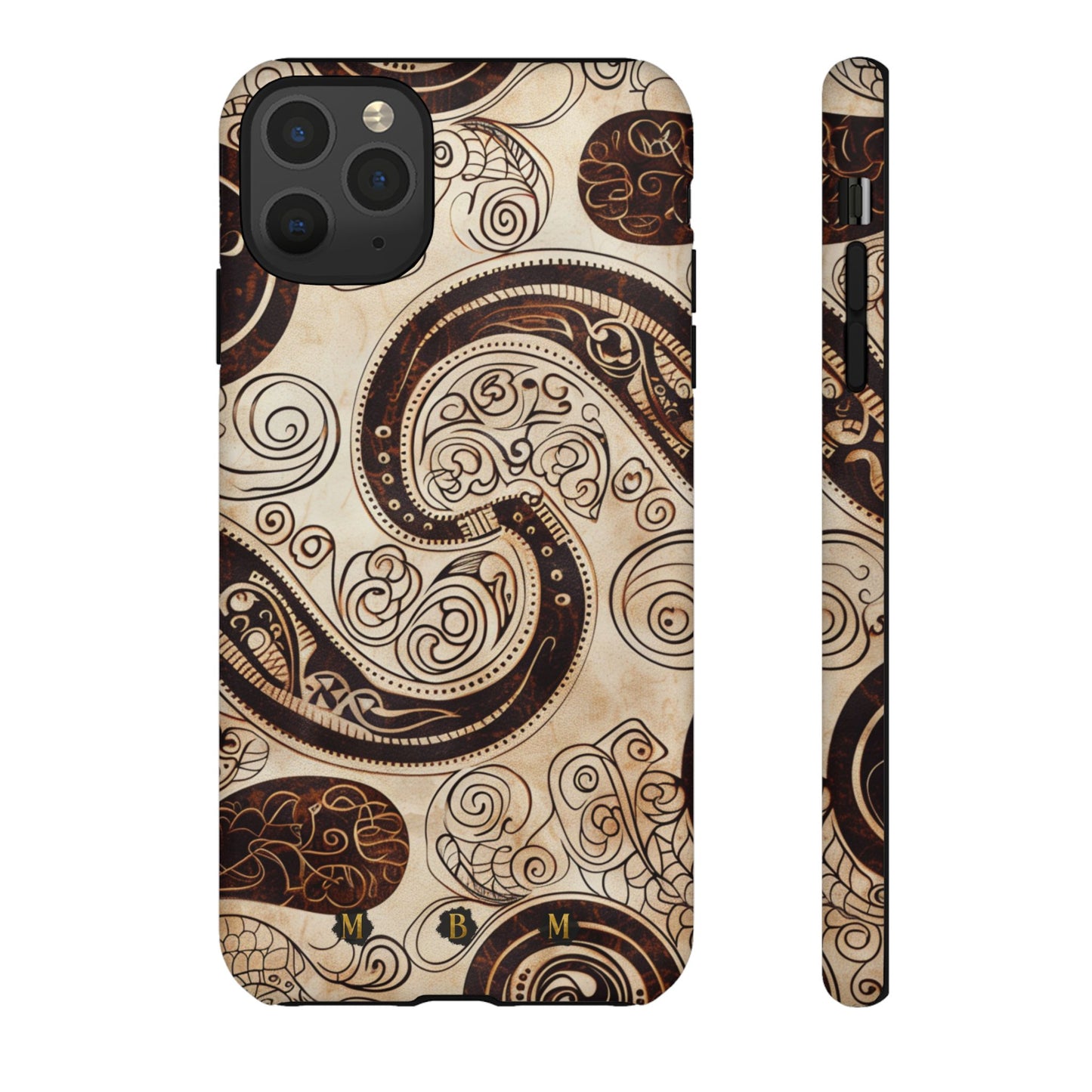 Sepia Scroll iPhone Tough Case