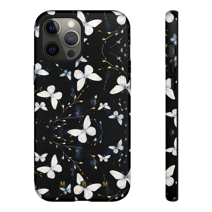 White Butterflies iPhone Tough Case
