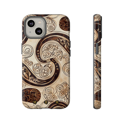Sepia Scroll iPhone Tough Case