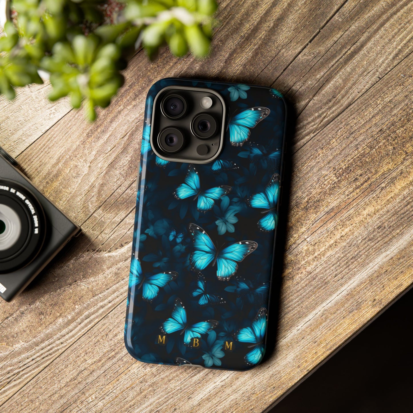 Blue Butterflies iPhone Tough Case