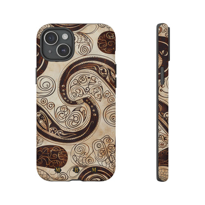 Sepia Scroll iPhone Tough Case