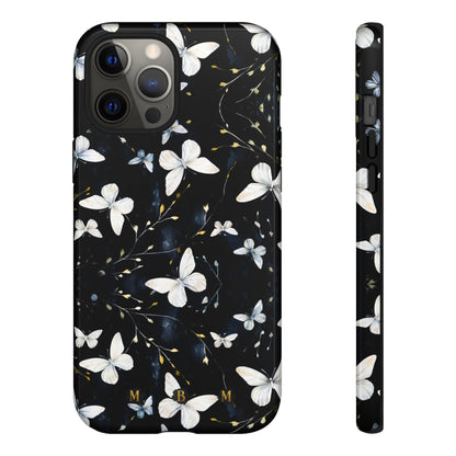 White Butterflies iPhone Tough Case