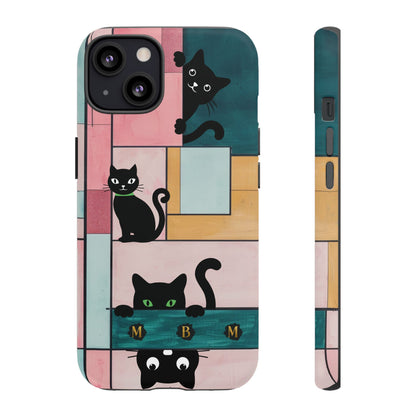 Block Cats iPhone Tough Case