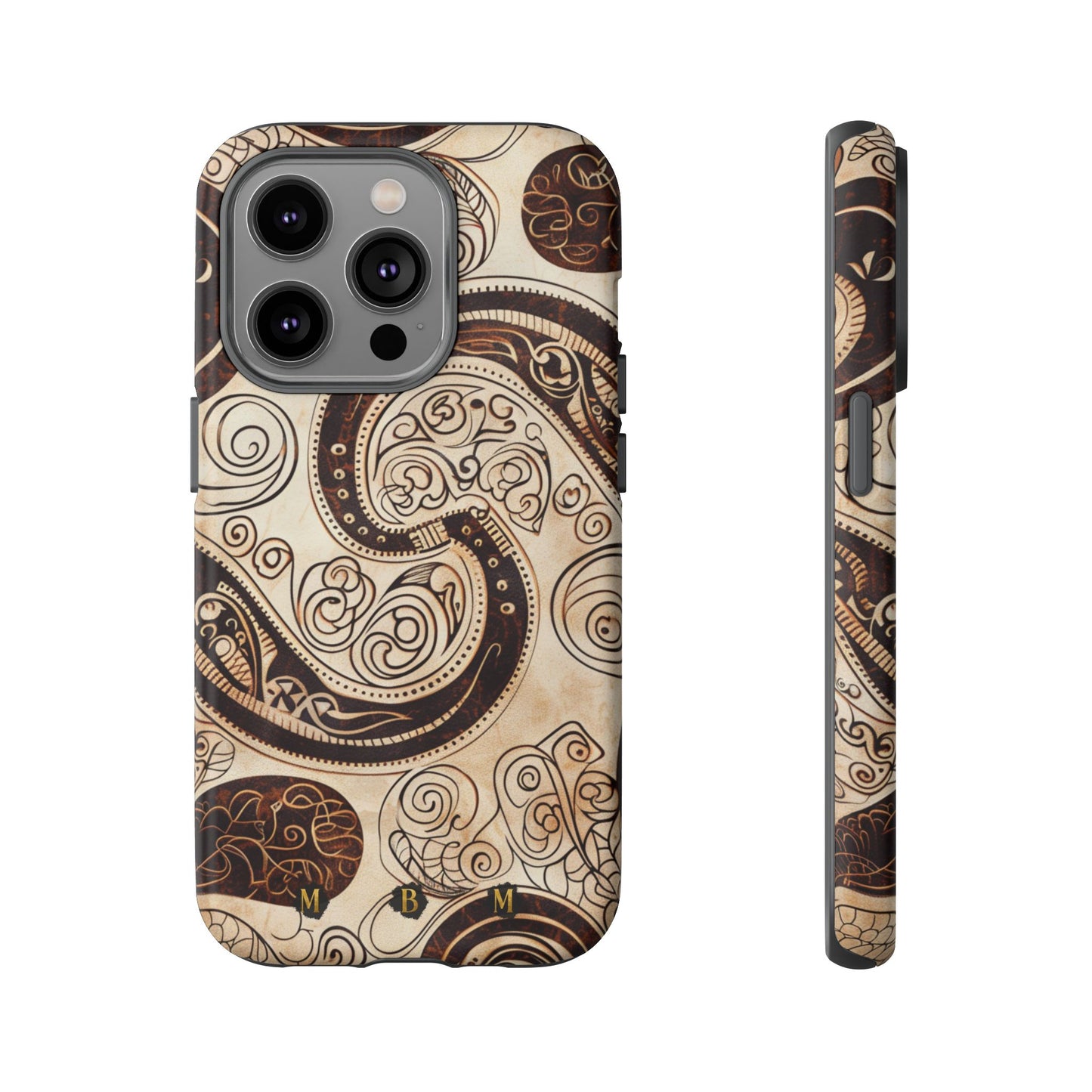 Sepia Scroll iPhone Tough Case