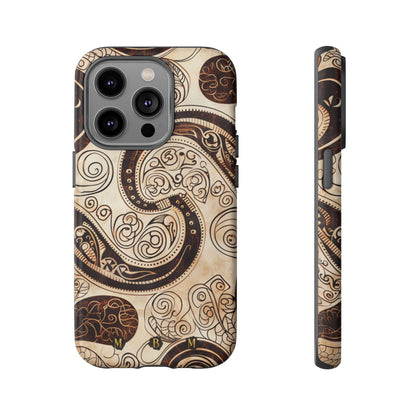 Sepia Scroll iPhone Tough Case