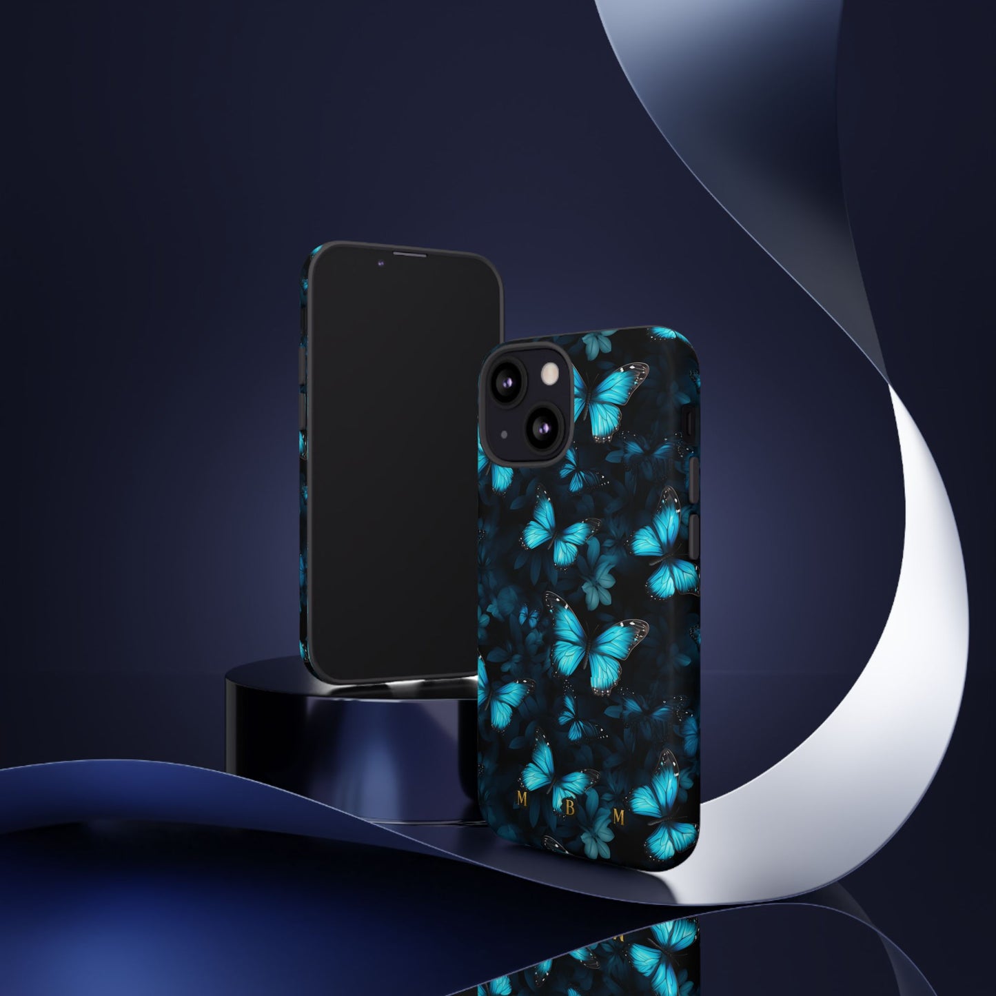Blue Butterflies iPhone Tough Case