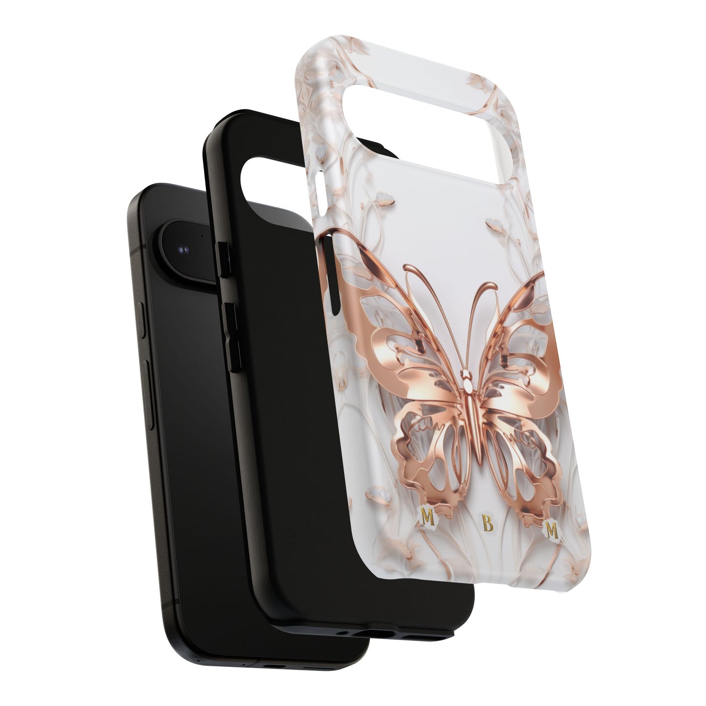 Rose Gold Butterfly Google Pixel Tough Case