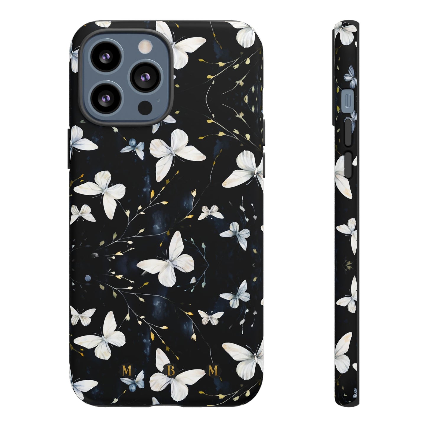 White Butterflies iPhone Tough Case