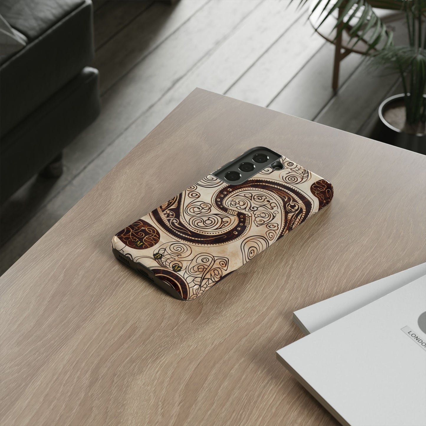 Sepia Scroll Samsung Galaxy S Tough Case