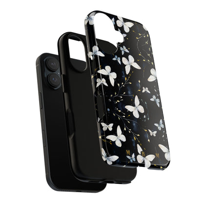 White Butterflies iPhone Tough Case
