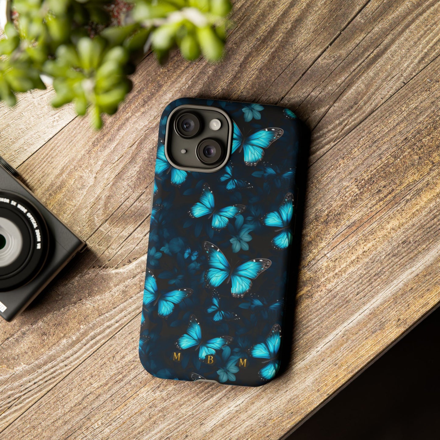 Blue Butterflies iPhone Tough Case