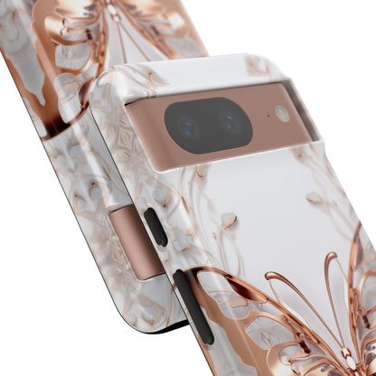 Rose Gold Butterfly Google Pixel Tough Case