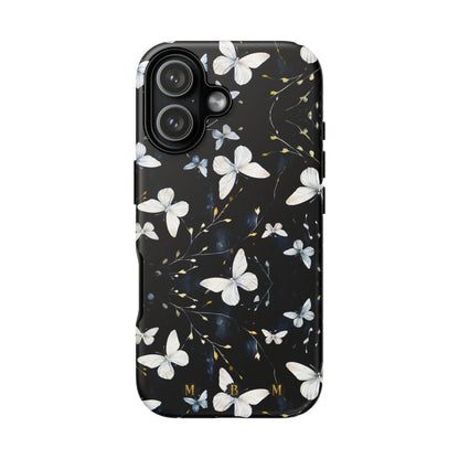 White Butterflies iPhone Tough Case