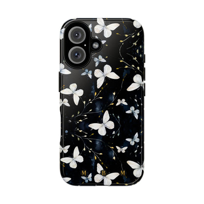 White Butterflies iPhone Tough Case