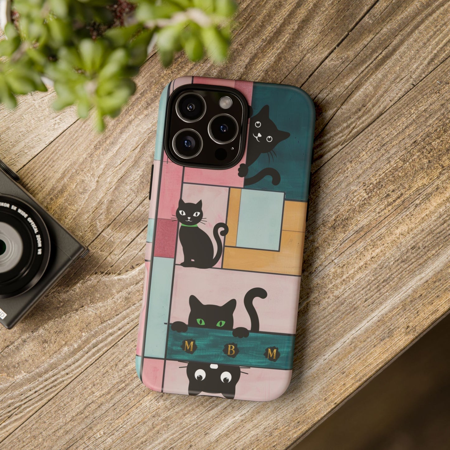 Block Cats iPhone Tough Case