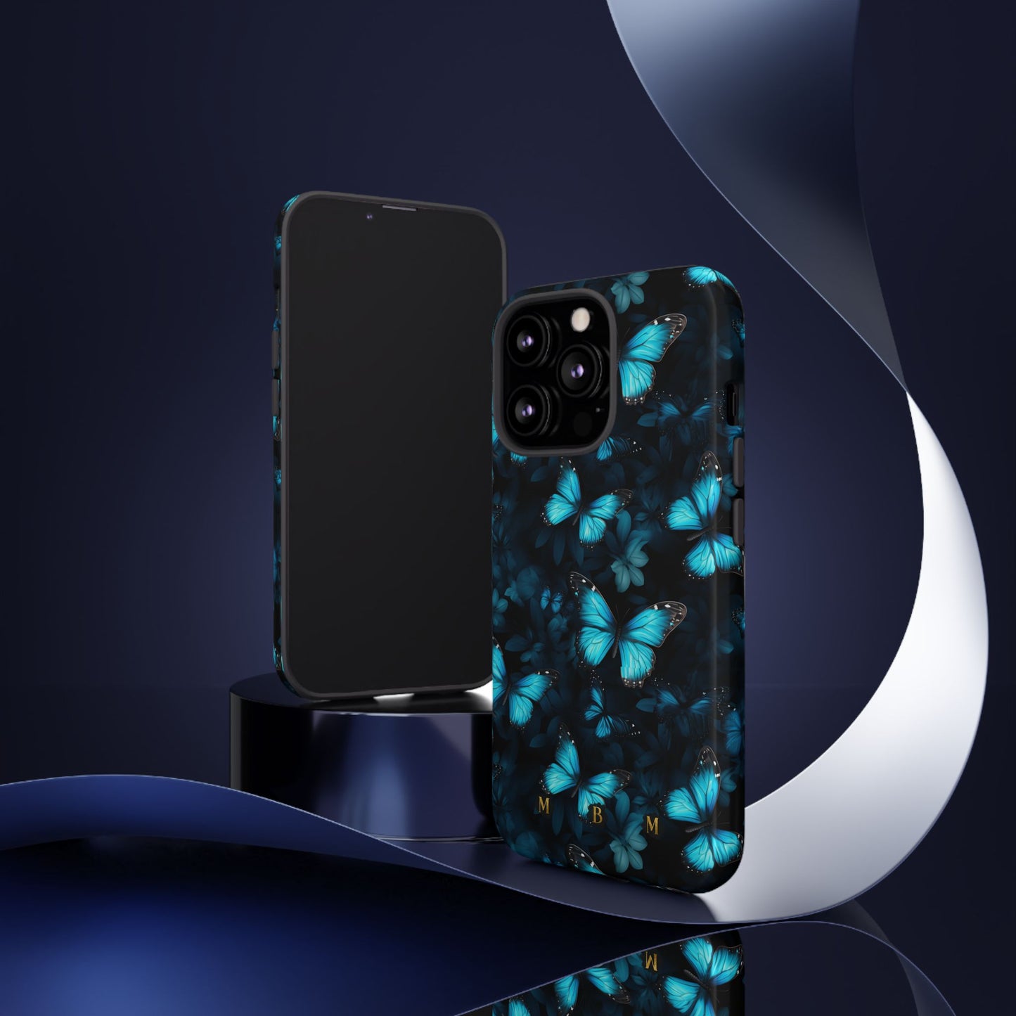 Blue Butterflies iPhone Tough Case