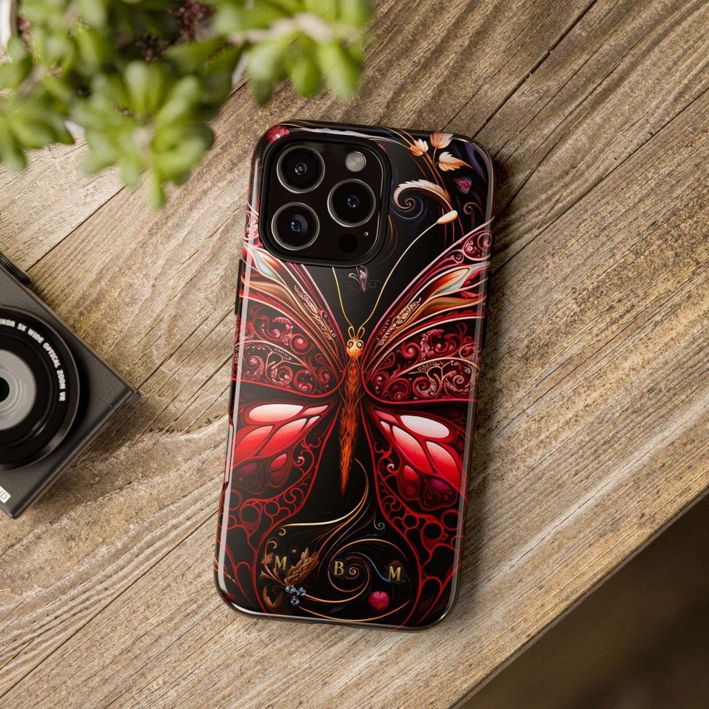 Red Butterfly iPhone Tough Case