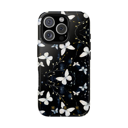 White Butterflies iPhone Tough Case