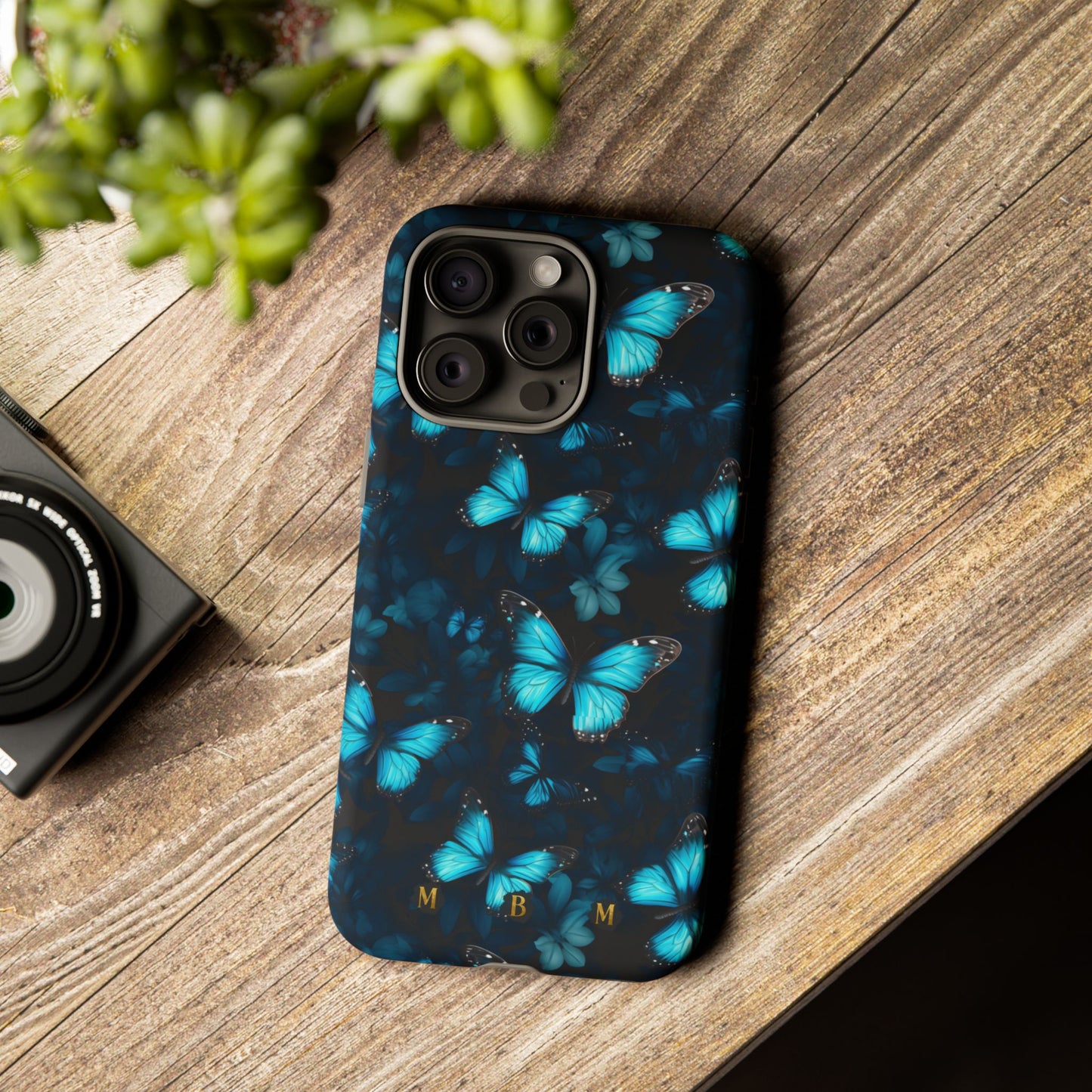 Blue Butterflies iPhone Tough Case