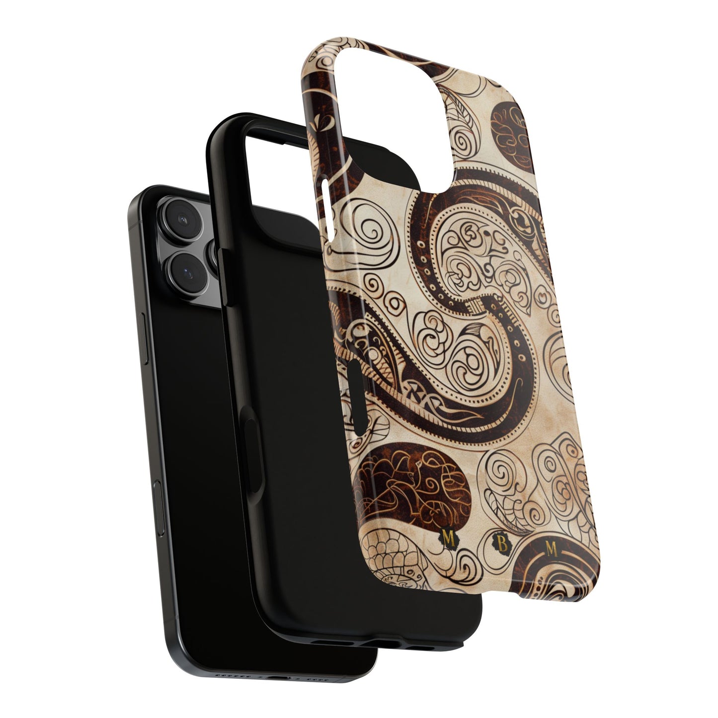 Sepia Scroll iPhone Tough Case