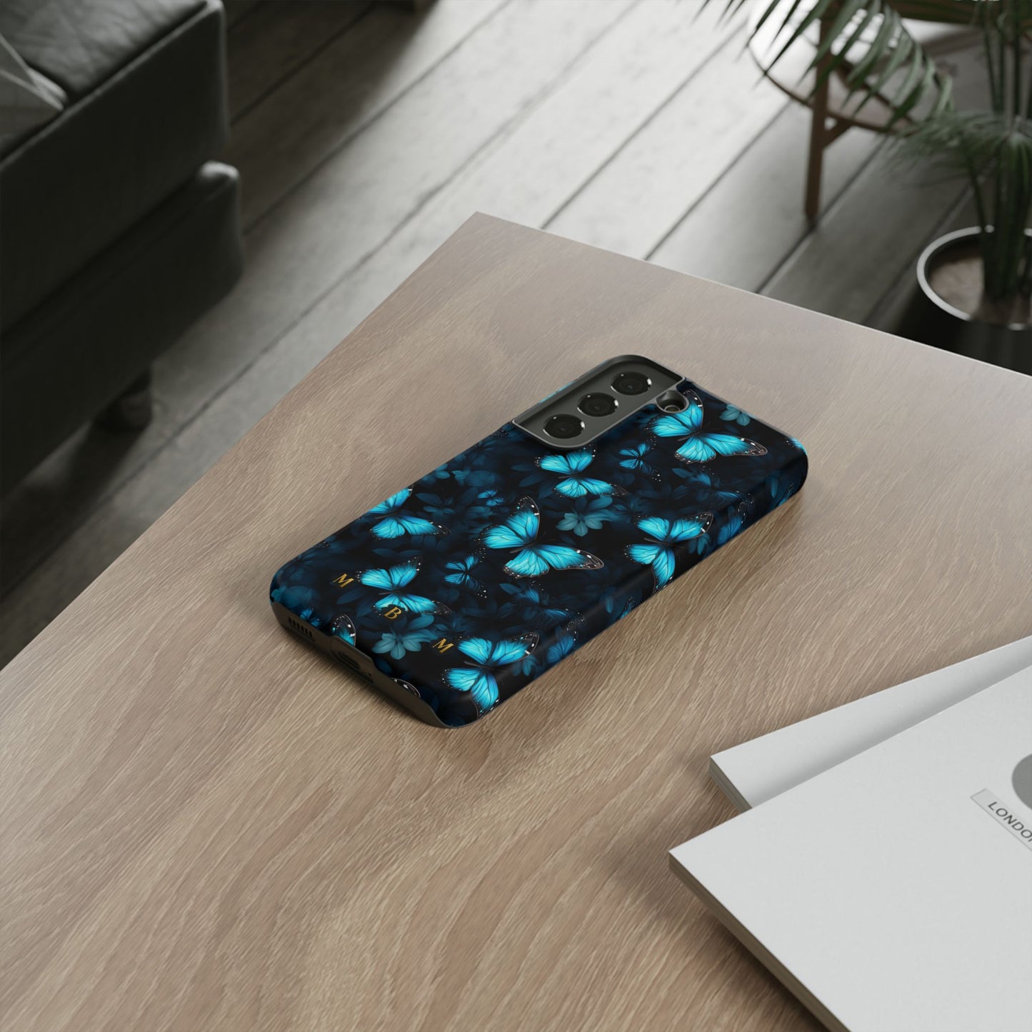 Blue Butterflies Samsung Galaxy S Tough Case