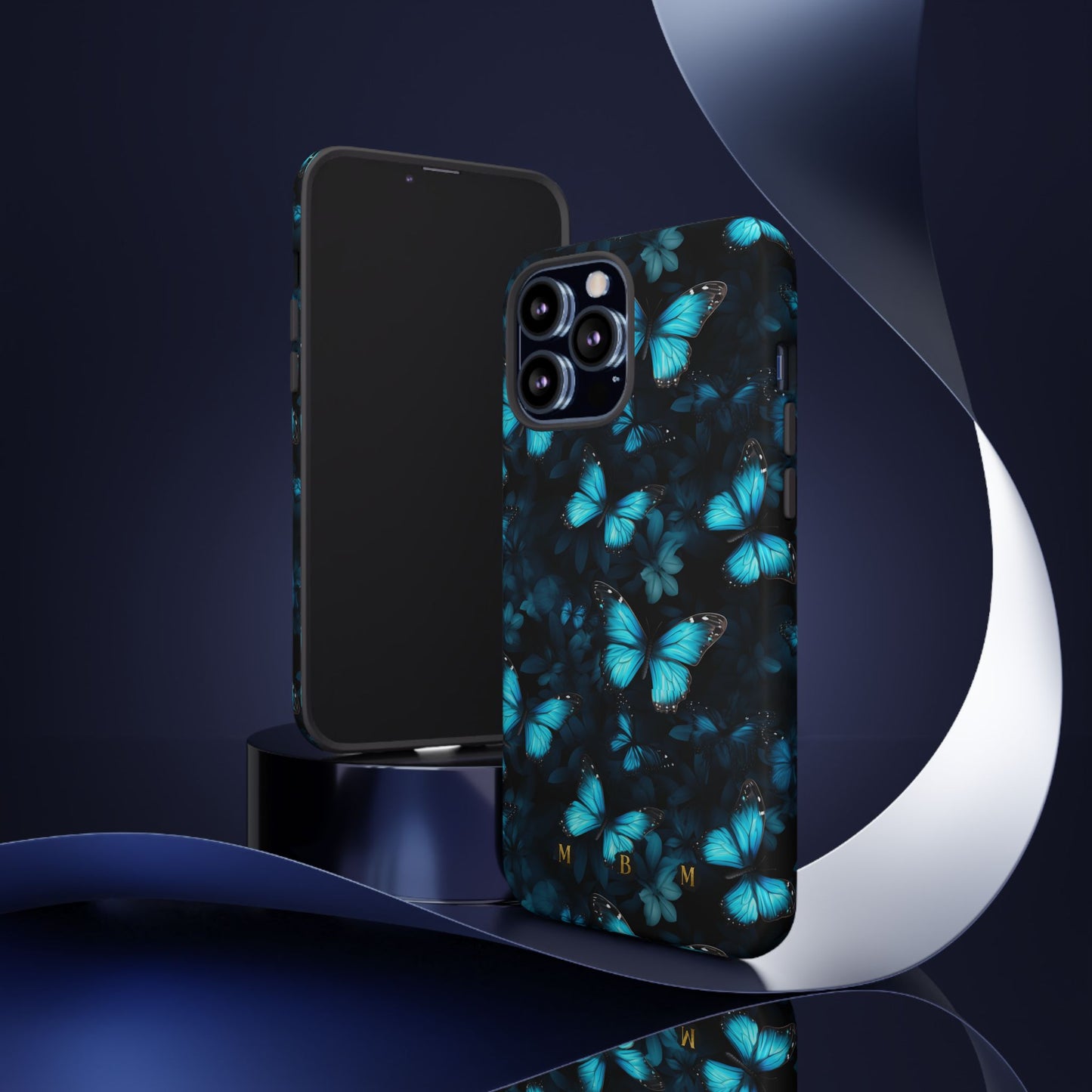 Blue Butterflies iPhone Tough Case