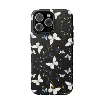 White Butterflies iPhone Tough Case